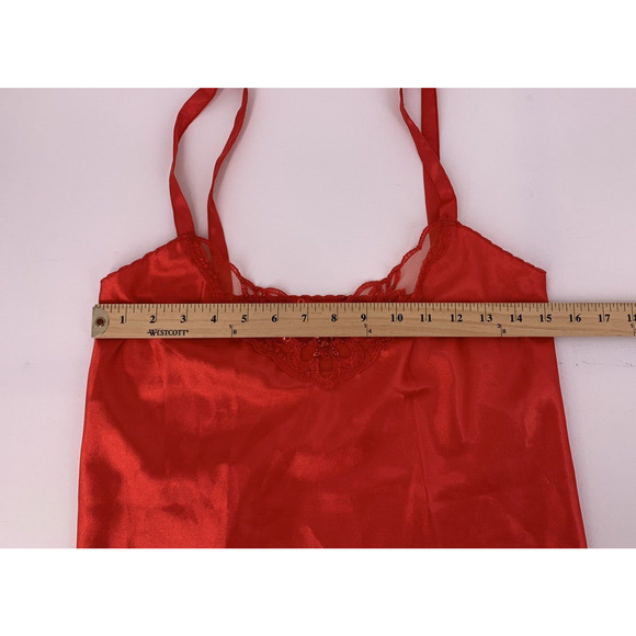 Vintage Chic by H.I.S. Red Satin Camisole S-M - Picture 6 of 9